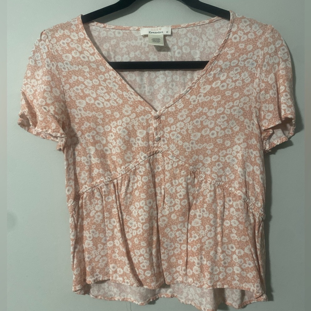 Urban Romantics Floral Short Sleeve Top
